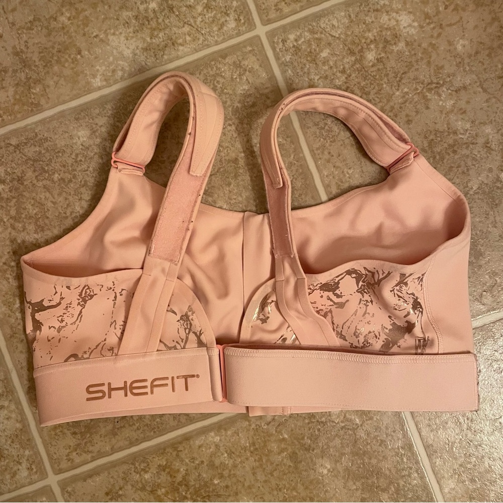 SHEFIT Blush Pink Flex Sports Bra 3Luxe - Picture 3 of 5
